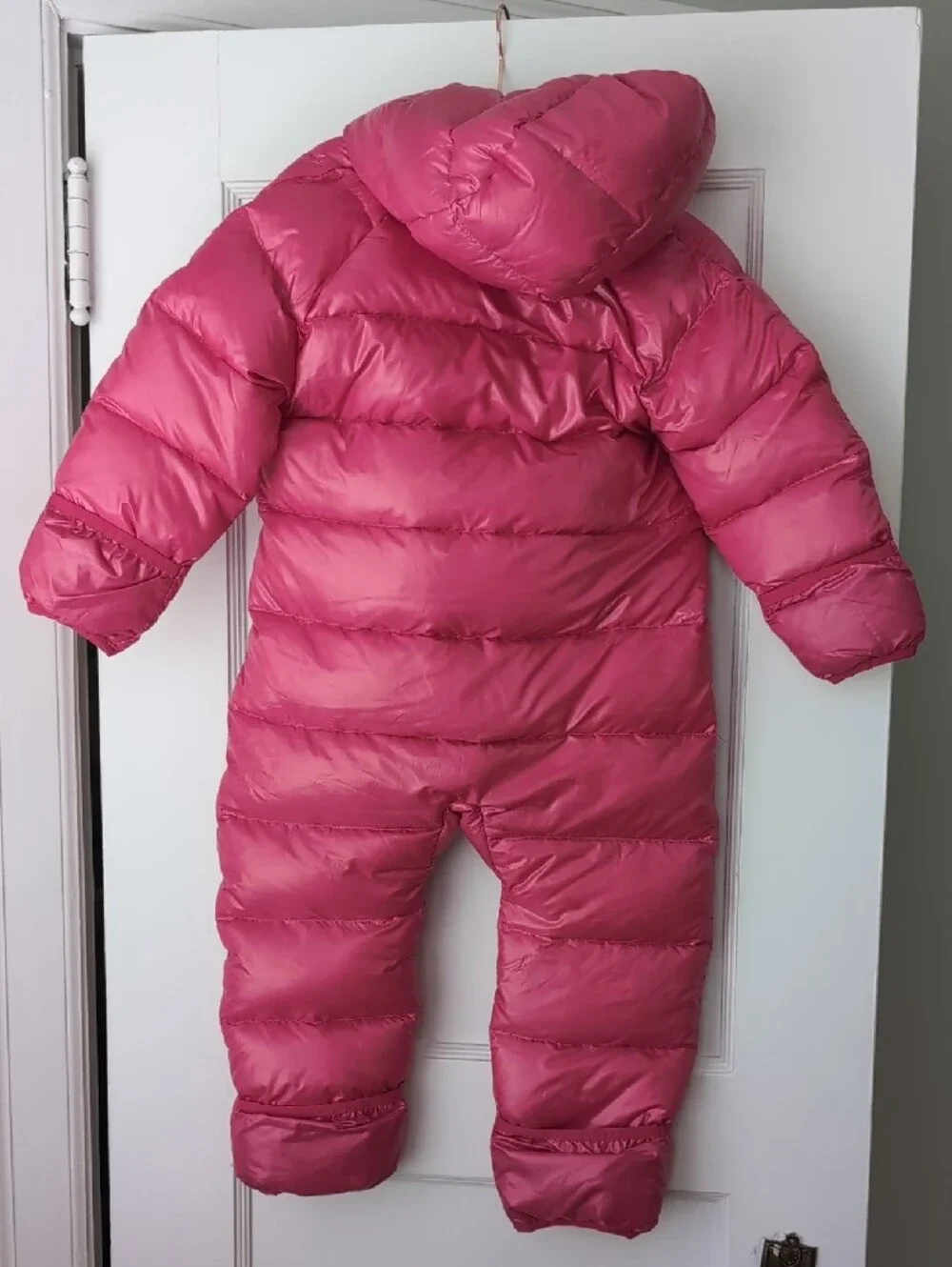 Patagonia Bright Pink Down One-Piece Snowsuit